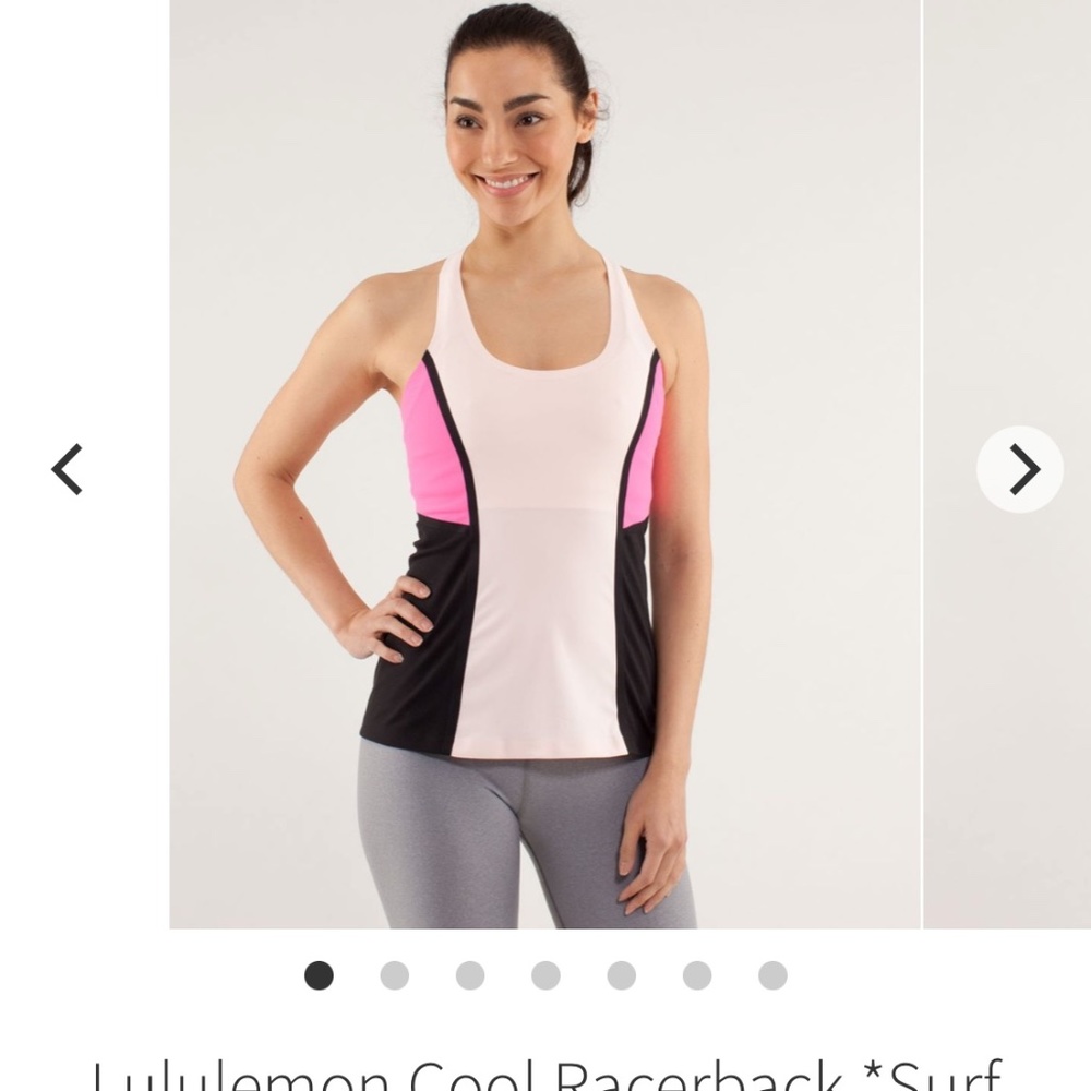 Lululemon Cool Racerback *Surf Bonded Black & Pink